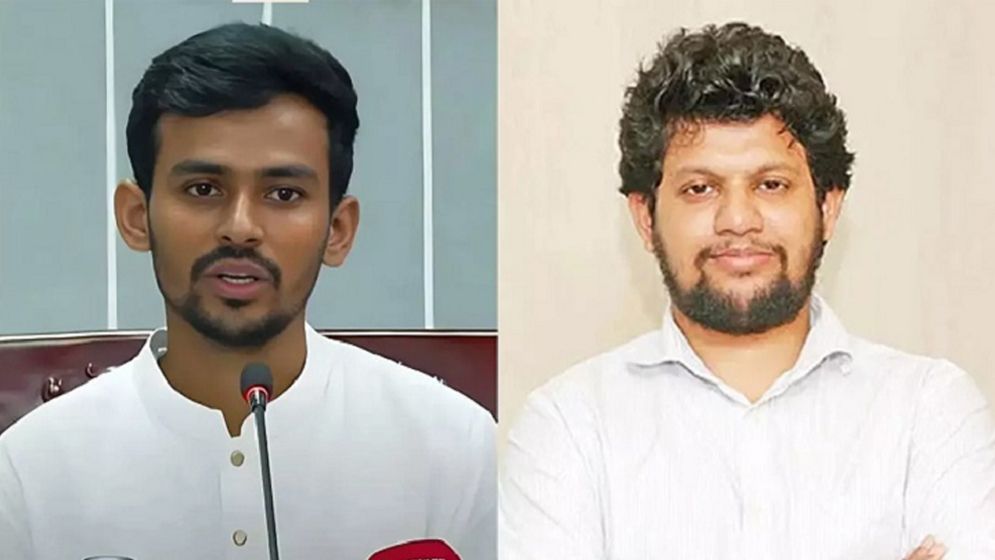 অন্তর্বর্তী সরকারে থাকা দুই ছাত্র উপদেষ্টা মাহফুজ আলম ও আসিফ মাহমুদ সজীব ভুঁইয়া পদত্যাগ করতে যাচ্ছেন আজ বুধবার (১০ ডিসেম্বর)। ত্রয়োদশ জাতীয় সংসদ নির্বাচনের তফসিল ঘোষণার আগ মুহূর্তেই তারা এ সিদ্ধান্ত প্রকাশ্যে জানাবেন।